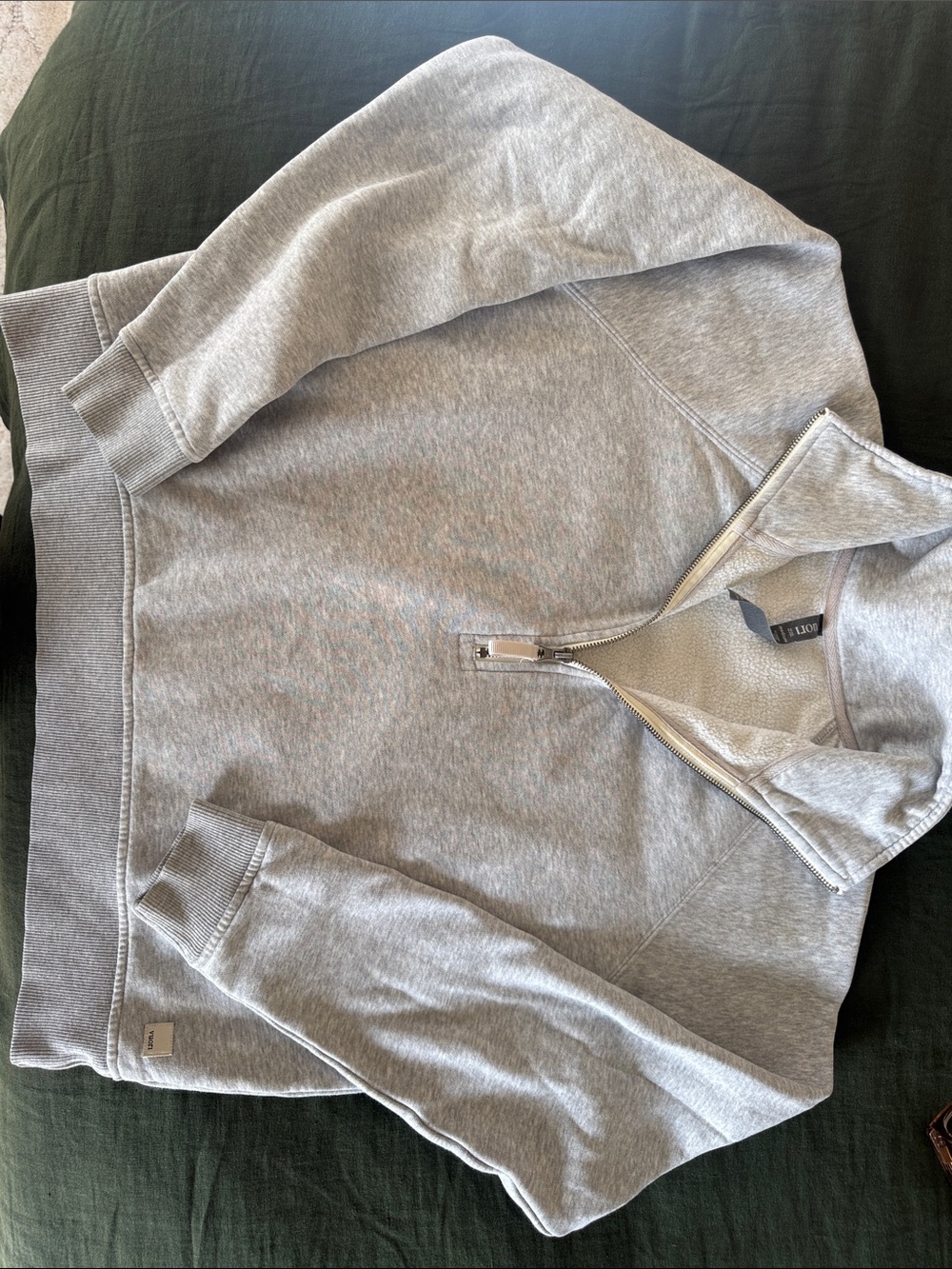 Vuori Half-Zip Pullover Sweatshirt Light Gray